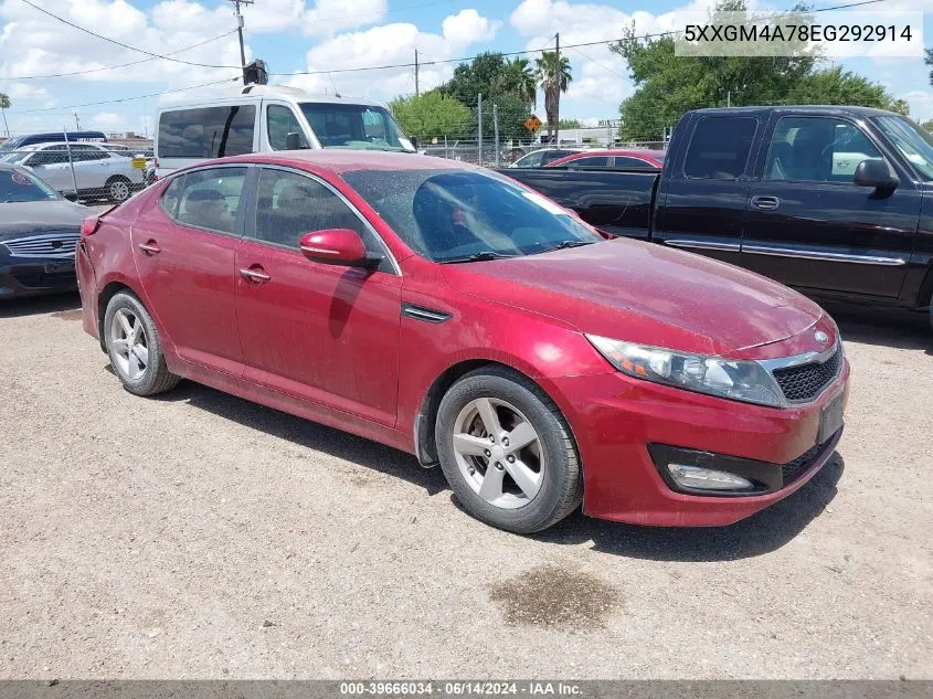 5XXGM4A78EG292914 2014 Kia Optima Lx