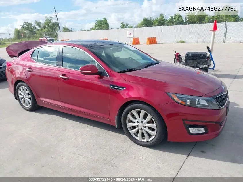 5XXGN4A74EG277789 2014 Kia Optima Ex