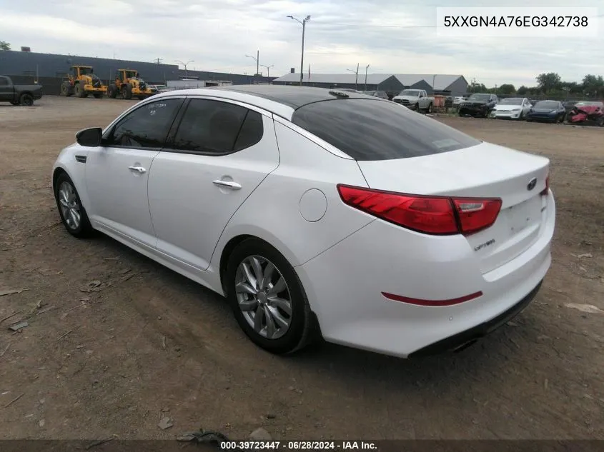 2014 Kia Optima Ex VIN: 5XXGN4A76EG342738 Lot: 39723447