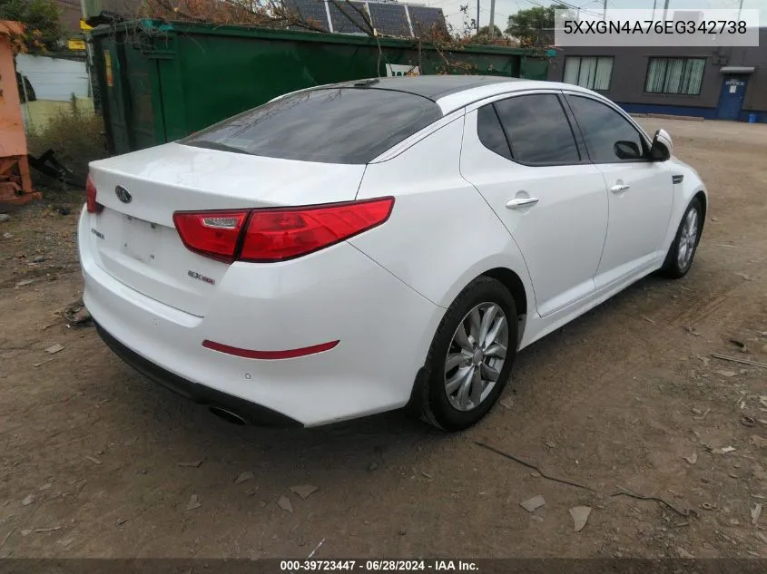 2014 Kia Optima Ex VIN: 5XXGN4A76EG342738 Lot: 39723447