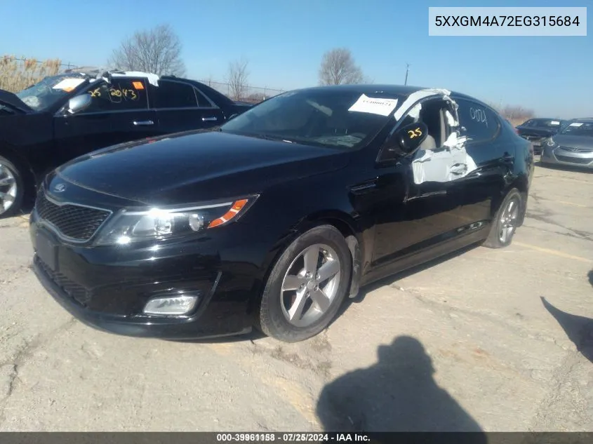 2014 Kia Optima Lx VIN: 5XXGM4A72EG315684 Lot: 39961158