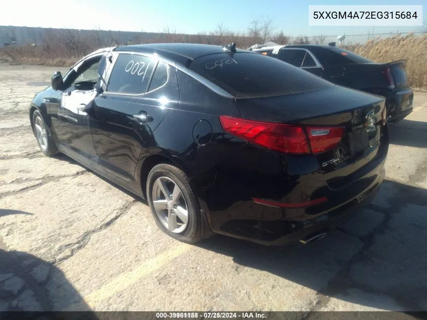 5XXGM4A72EG315684 2014 Kia Optima Lx