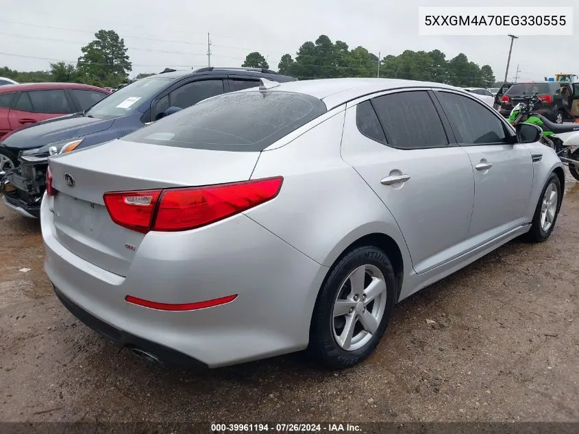 5XXGM4A70EG330555 2014 Kia Optima Lx