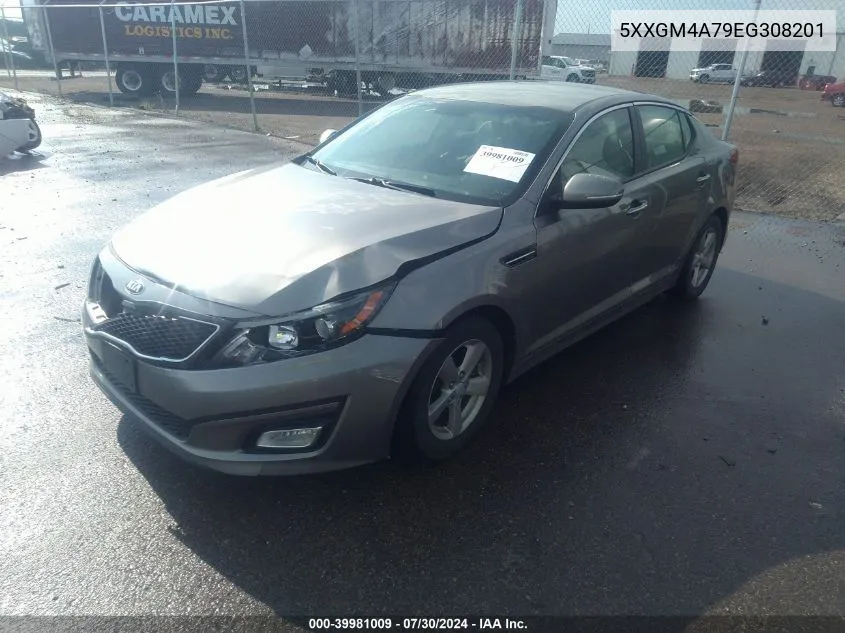 2014 Kia Optima Lx VIN: 5XXGM4A79EG308201 Lot: 39981009