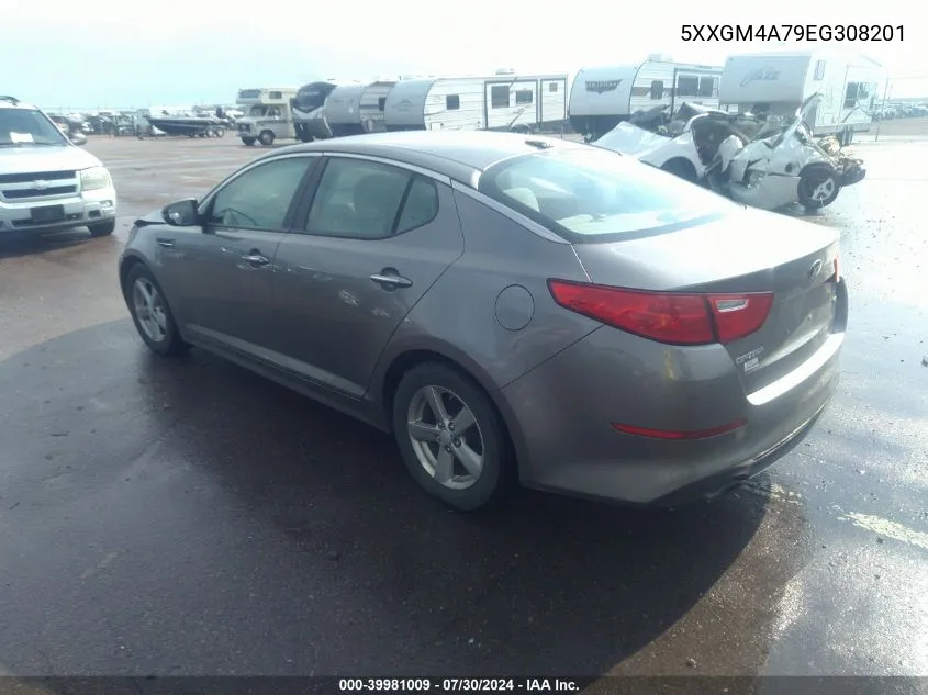 2014 Kia Optima Lx VIN: 5XXGM4A79EG308201 Lot: 39981009