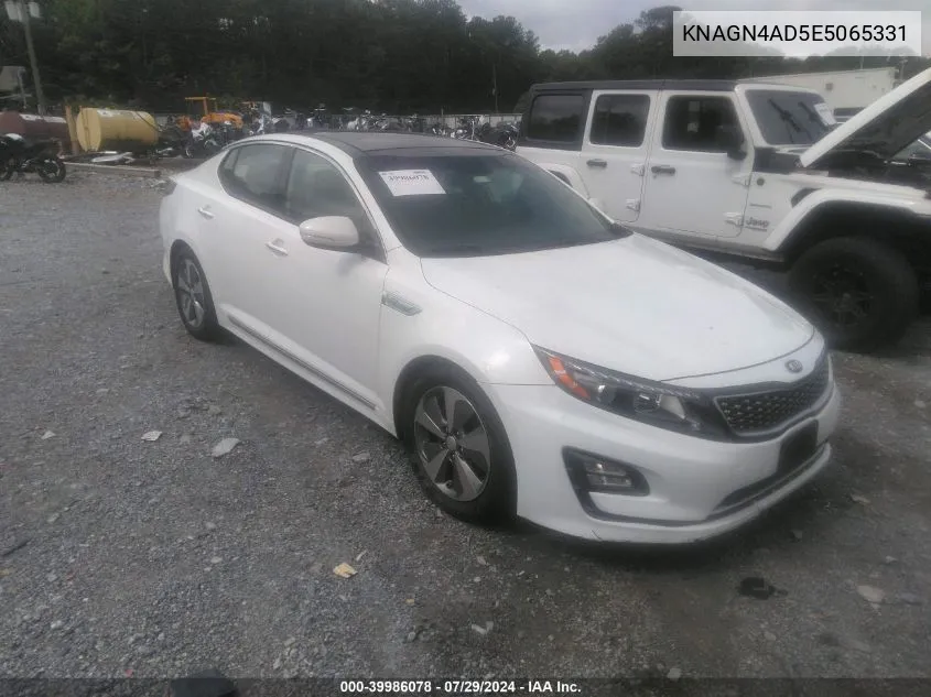 2014 Kia Optima Hybrid Ex VIN: KNAGN4AD5E5065331 Lot: 39986078