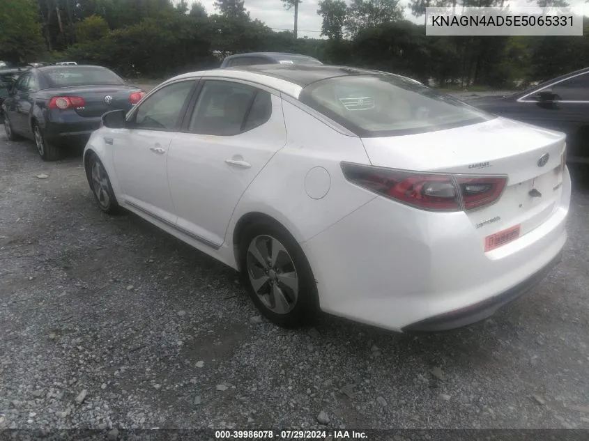 2014 Kia Optima Hybrid Ex VIN: KNAGN4AD5E5065331 Lot: 39986078