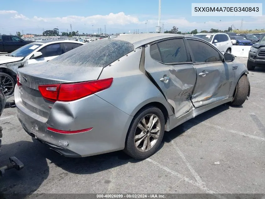 5XXGM4A70EG340843 2014 Kia Optima Lx