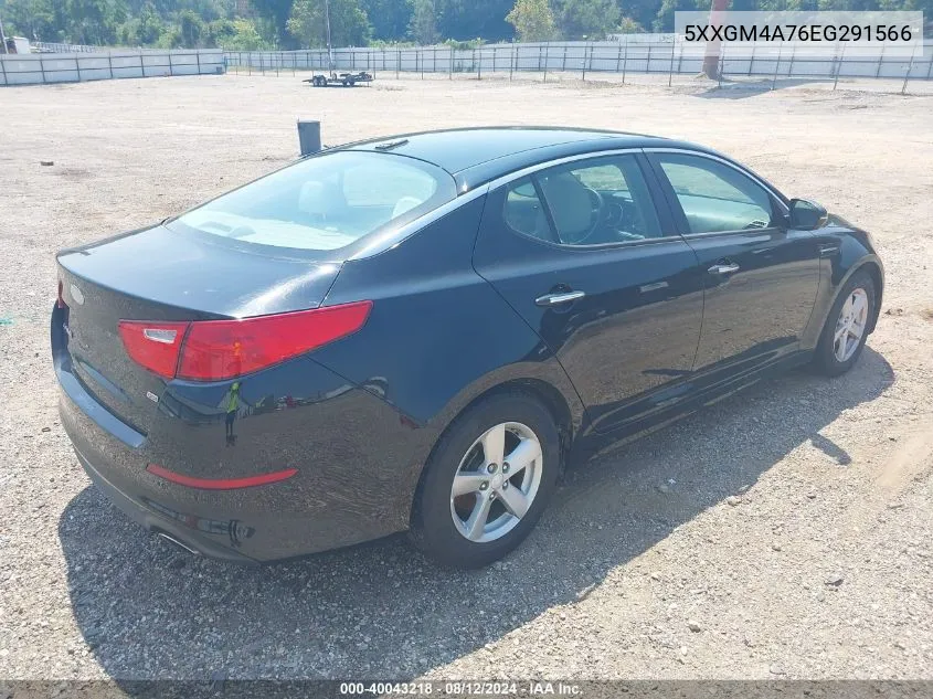 2014 Kia Optima Lx VIN: 5XXGM4A76EG291566 Lot: 40043218