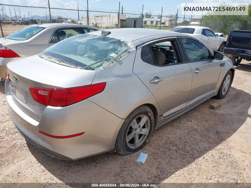 KNAGM4A72E5469149 2014 Kia Optima Lx