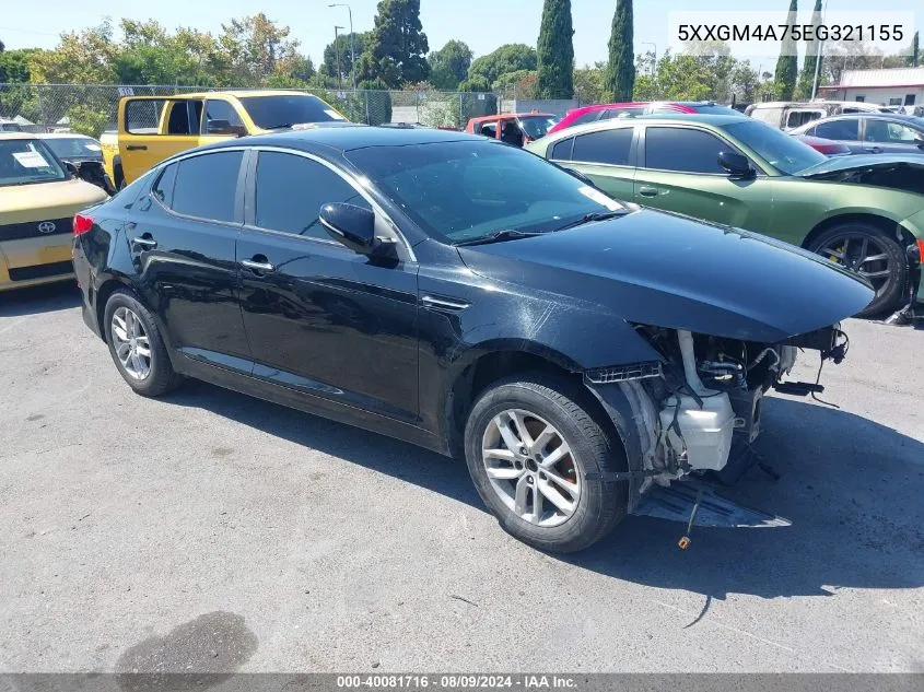 5XXGM4A75EG321155 2014 Kia Optima Lx