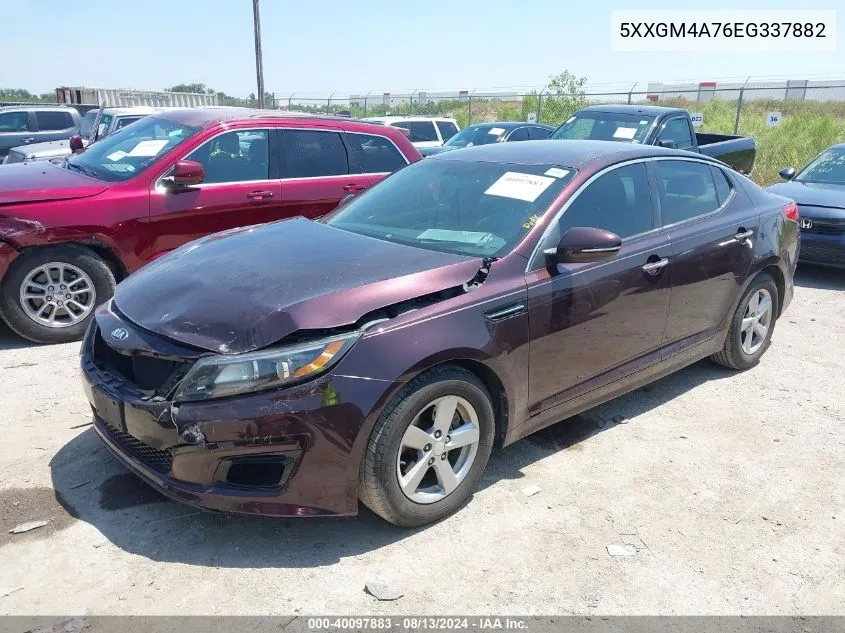 2014 Kia Optima Lx VIN: 5XXGM4A76EG337882 Lot: 40097883