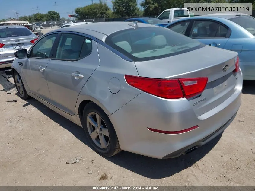 5XXGM4A70EG301119 2014 Kia Optima Lx