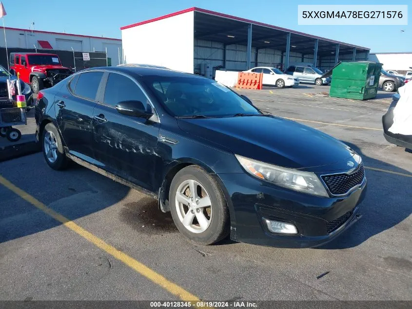 2014 Kia Optima Lx VIN: 5XXGM4A78EG271576 Lot: 40128345