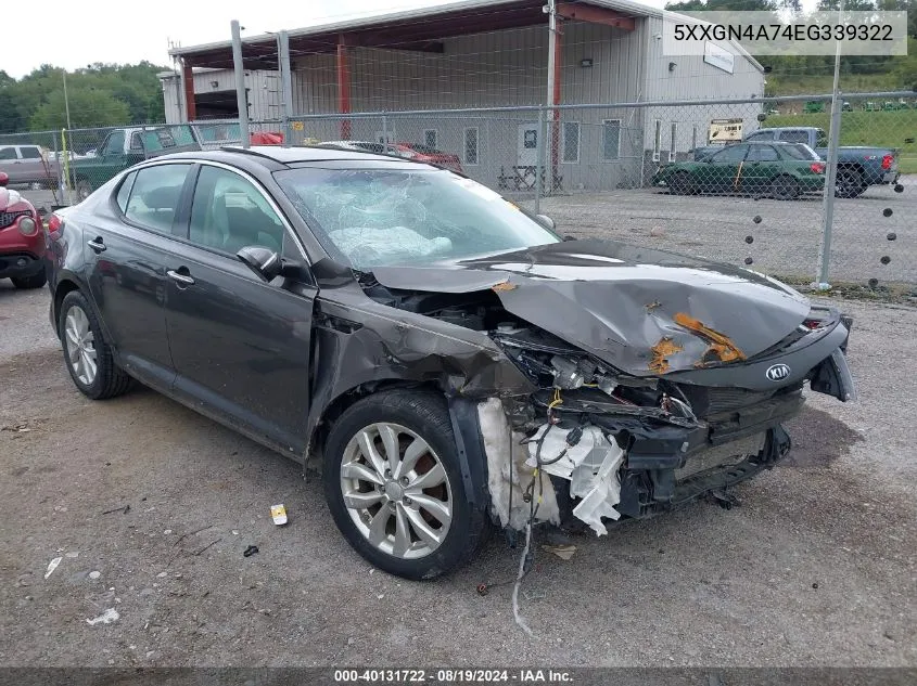 5XXGN4A74EG339322 2014 Kia Optima Ex