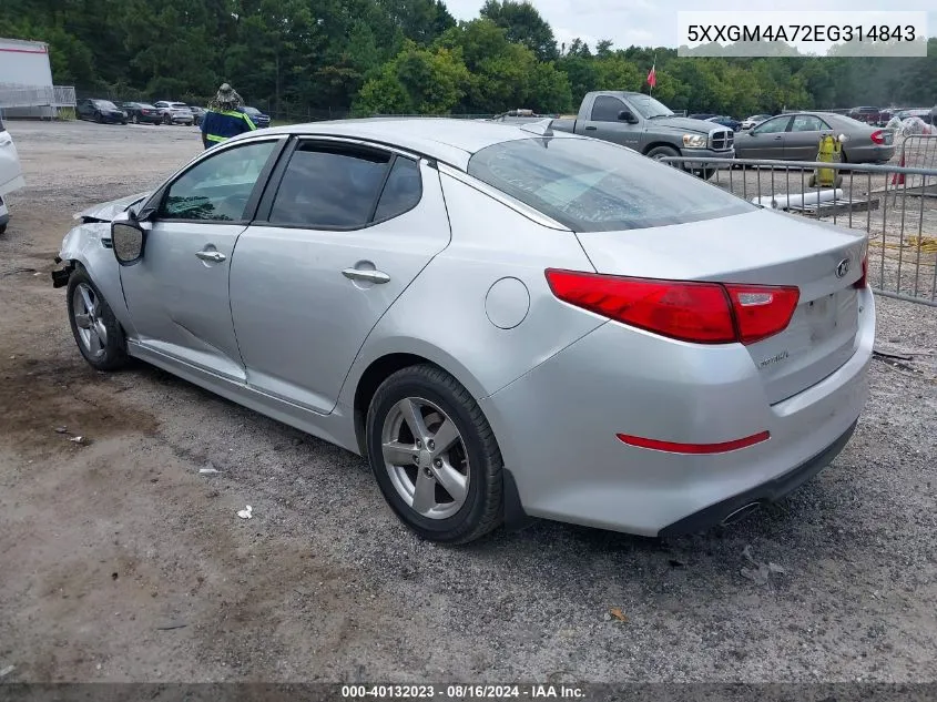 5XXGM4A72EG314843 2014 Kia Optima Lx