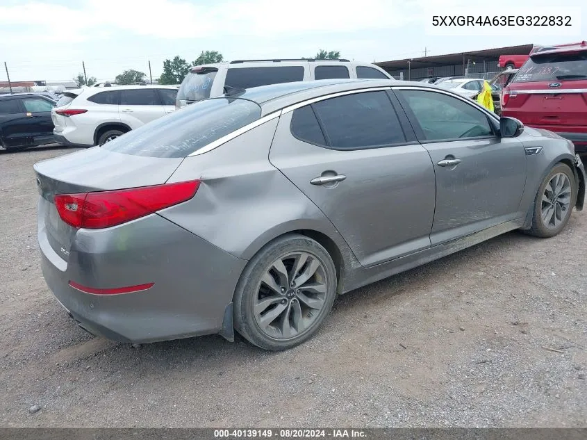 2014 Kia Optima Sx VIN: 5XXGR4A63EG322832 Lot: 40139149