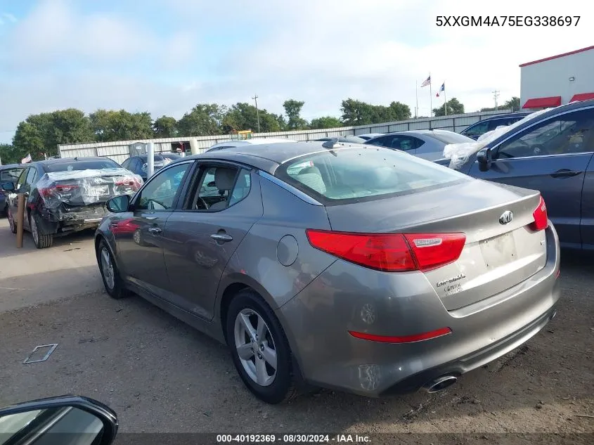 2014 Kia Optima Lx VIN: 5XXGM4A75EG338697 Lot: 40192369