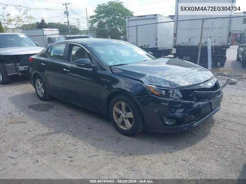 2014 Kia Optima Lx VIN: 5XXGM4A72EG304734 Lot: 40194863