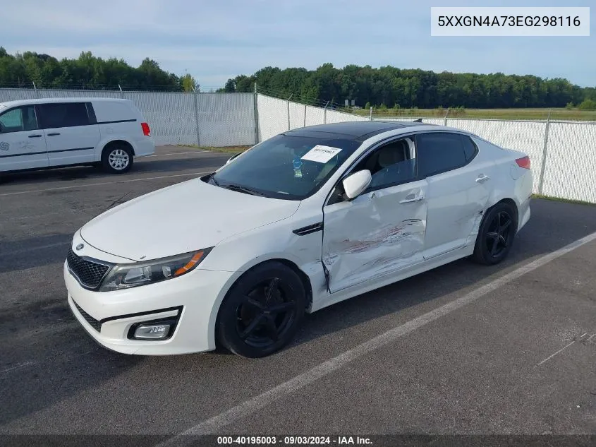 2014 Kia Optima Ex VIN: 5XXGN4A73EG298116 Lot: 40195003