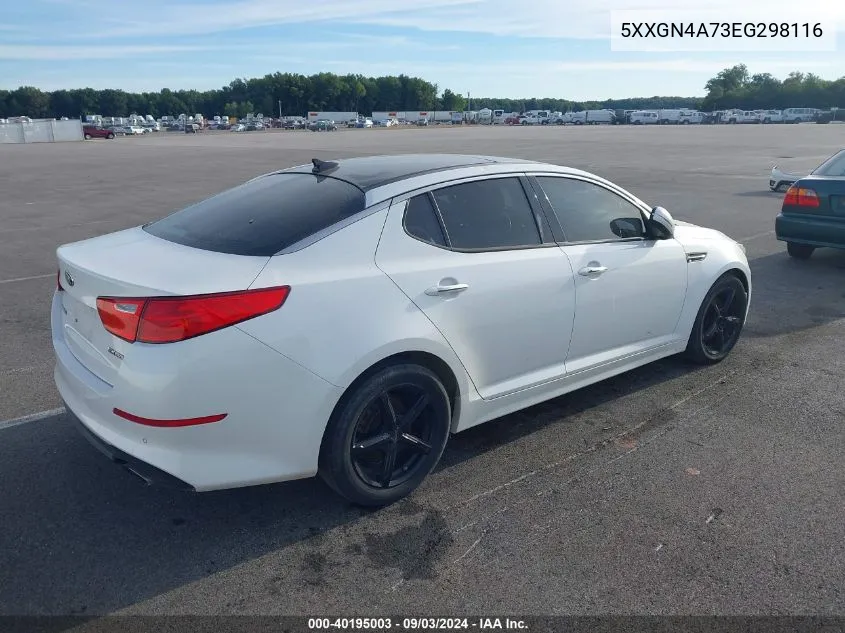 2014 Kia Optima Ex VIN: 5XXGN4A73EG298116 Lot: 40195003