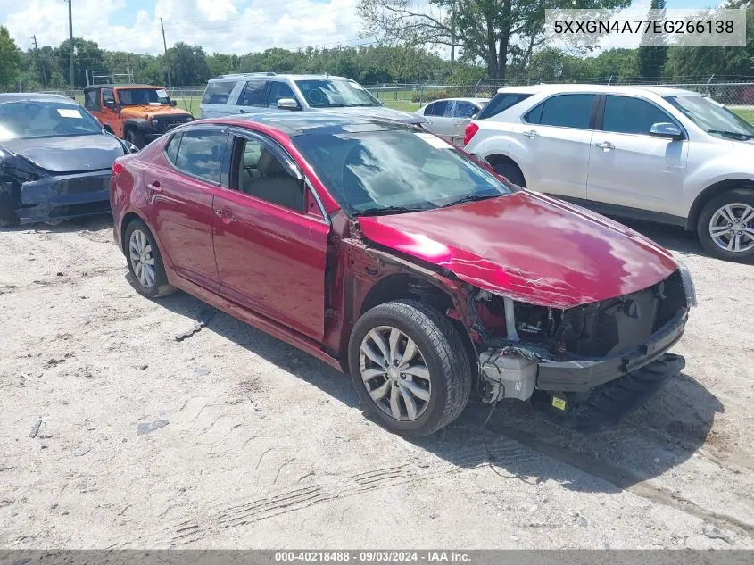 2014 Kia Optima Ex VIN: 5XXGN4A77EG266138 Lot: 40218488