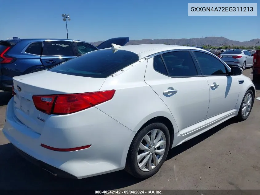 2014 Kia Optima Ex VIN: 5XXGN4A72EG311213 Lot: 40242142