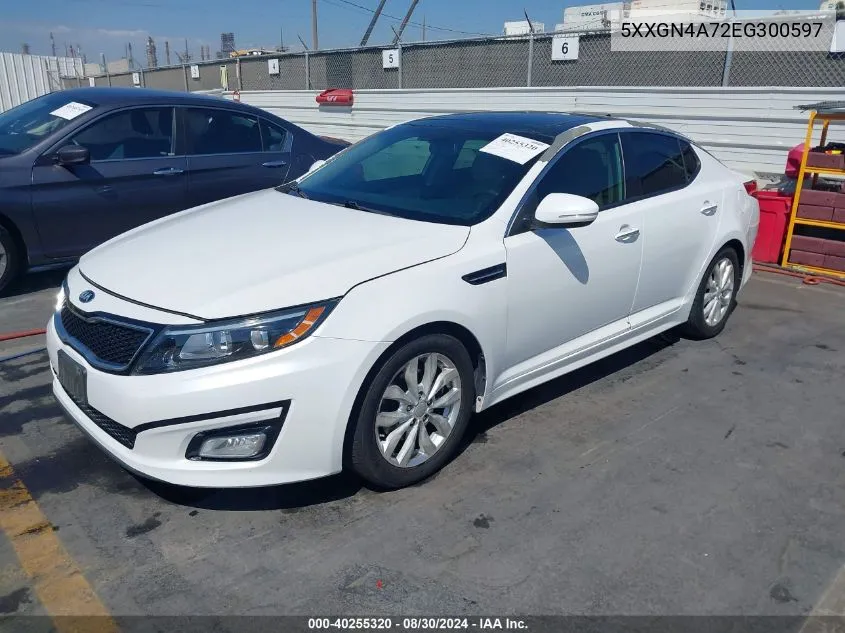 2014 Kia Optima Ex VIN: 5XXGN4A72EG300597 Lot: 40255320