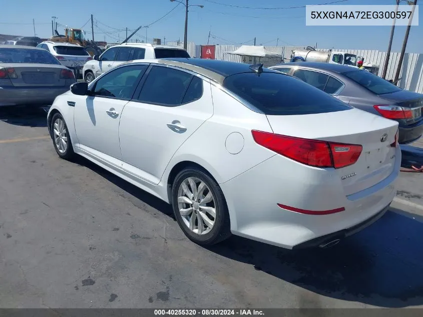 2014 Kia Optima Ex VIN: 5XXGN4A72EG300597 Lot: 40255320