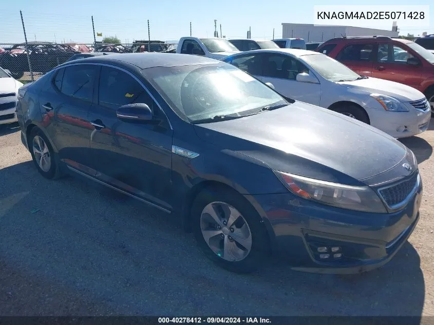 KNAGM4AD2E5071428 2014 Kia Optima Hybrid Lx