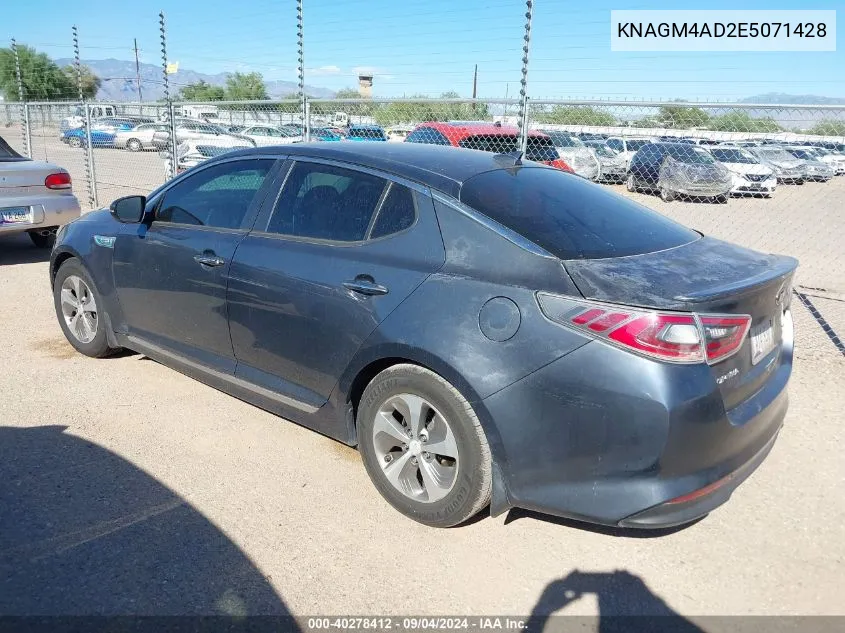 KNAGM4AD2E5071428 2014 Kia Optima Hybrid Lx