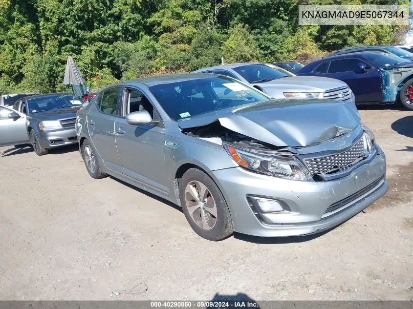 2014 Kia Optima Hybrid Lx VIN: KNAGM4AD9E5067344 Lot: 40290850