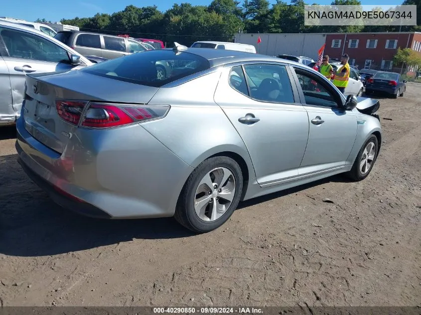 KNAGM4AD9E5067344 2014 Kia Optima Hybrid Lx