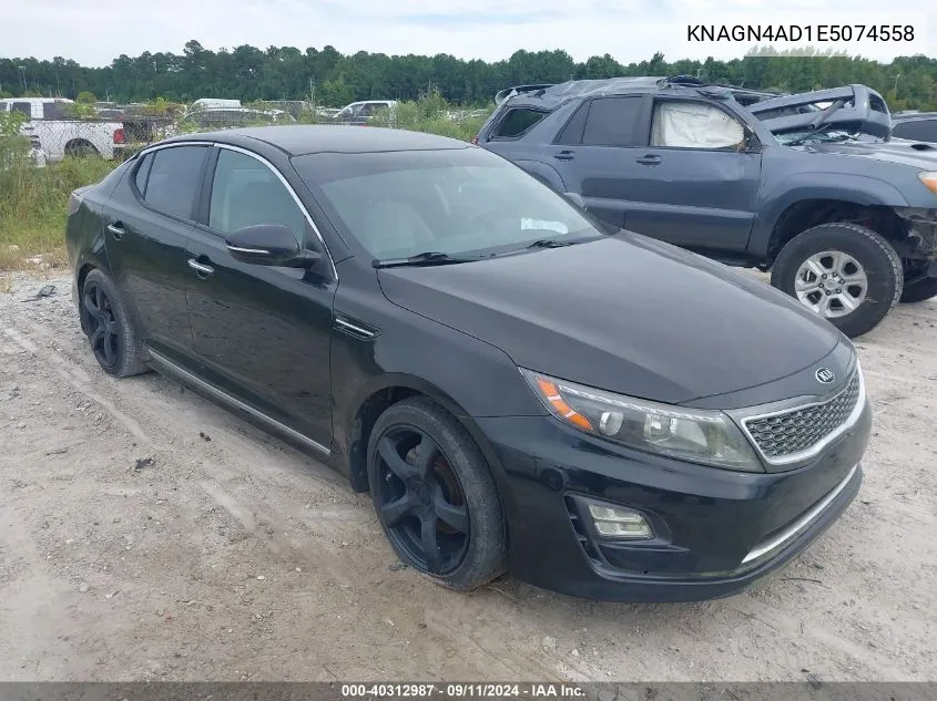 2014 Kia Optima Hybrid Ex VIN: KNAGN4AD1E5074558 Lot: 40312987