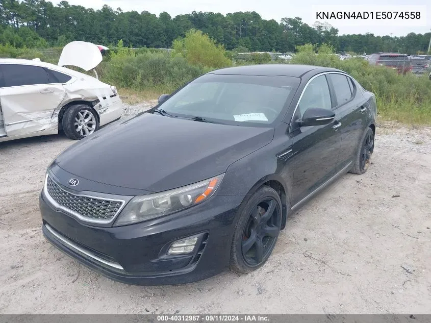 2014 Kia Optima Hybrid Ex VIN: KNAGN4AD1E5074558 Lot: 40312987