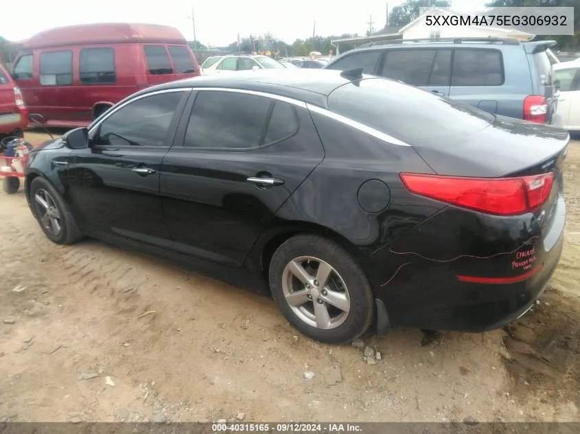 5XXGM4A75EG306932 2014 Kia Optima Lx