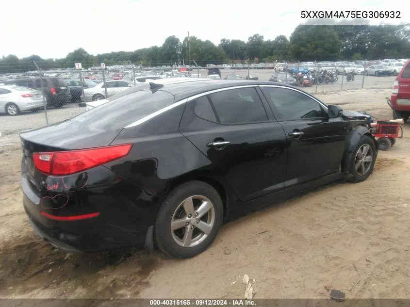 5XXGM4A75EG306932 2014 Kia Optima Lx