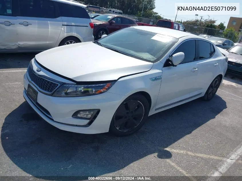 2014 Kia Optima Hybrid Ex VIN: KNAGN4AD2E5071099 Lot: 40322656