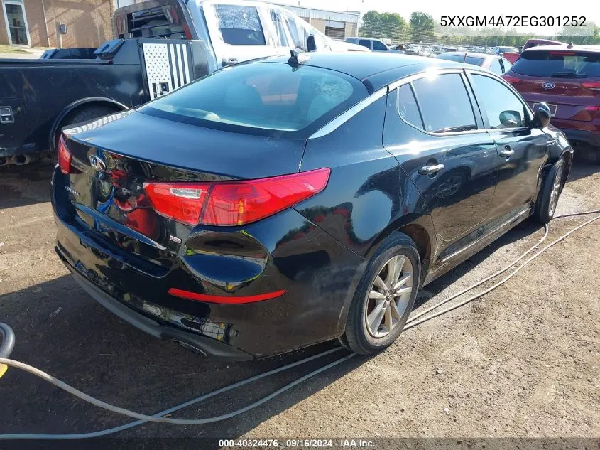 5XXGM4A72EG301252 2014 Kia Optima Lx