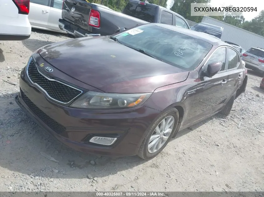 5XXGN4A78EG320594 2014 Kia Optima Ex