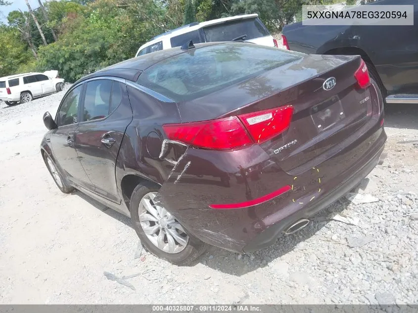 5XXGN4A78EG320594 2014 Kia Optima Ex