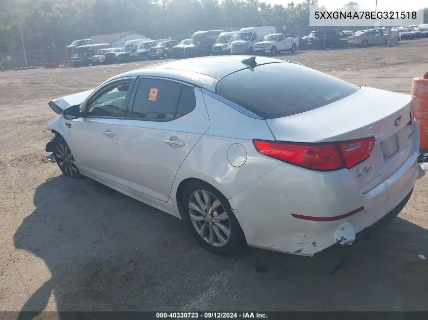 5XXGN4A78EG321518 2014 Kia Optima Ex