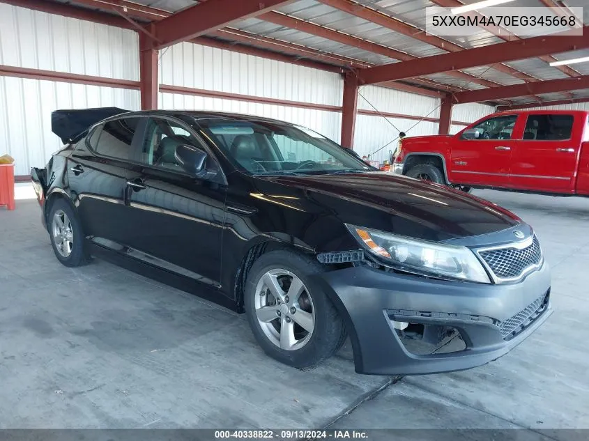 5XXGM4A70EG345668 2014 Kia Optima Lx