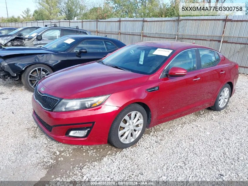 5XXGM4A77EG300758 2014 Kia Optima Lx