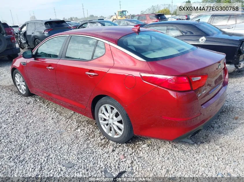 5XXGM4A77EG300758 2014 Kia Optima Lx