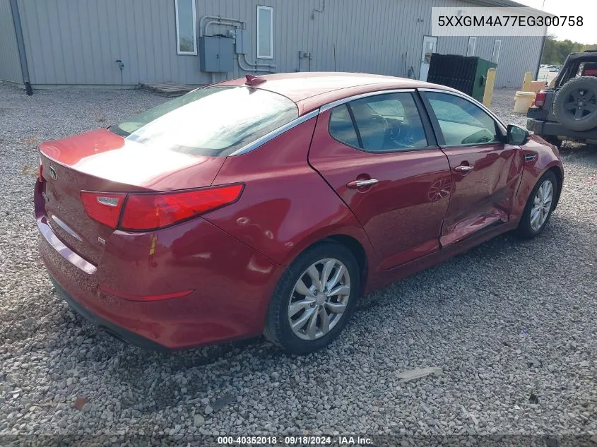 5XXGM4A77EG300758 2014 Kia Optima Lx