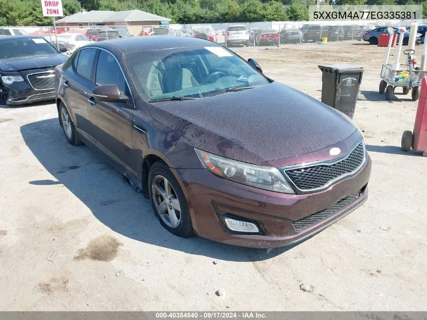 5XXGM4A77EG335381 2014 Kia Optima Lx