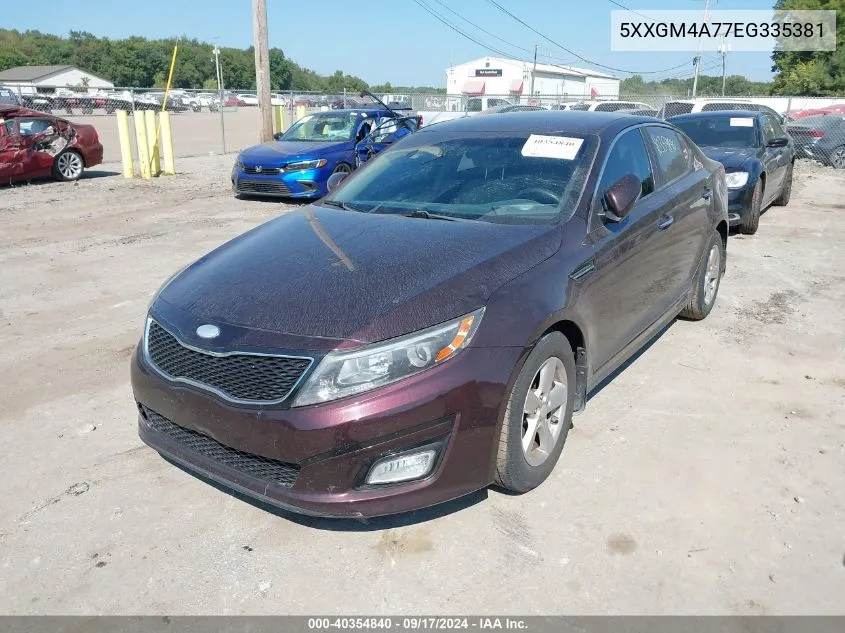 2014 Kia Optima Lx VIN: 5XXGM4A77EG335381 Lot: 40354840