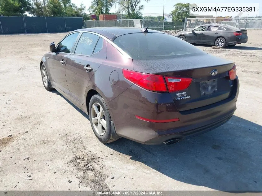 5XXGM4A77EG335381 2014 Kia Optima Lx