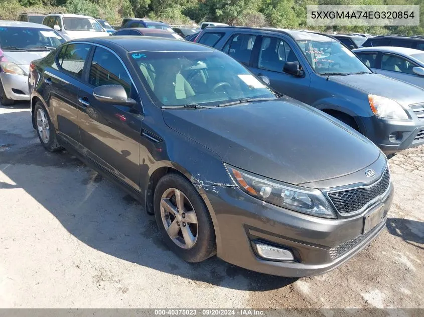 5XXGM4A74EG320854 2014 Kia Optima Lx